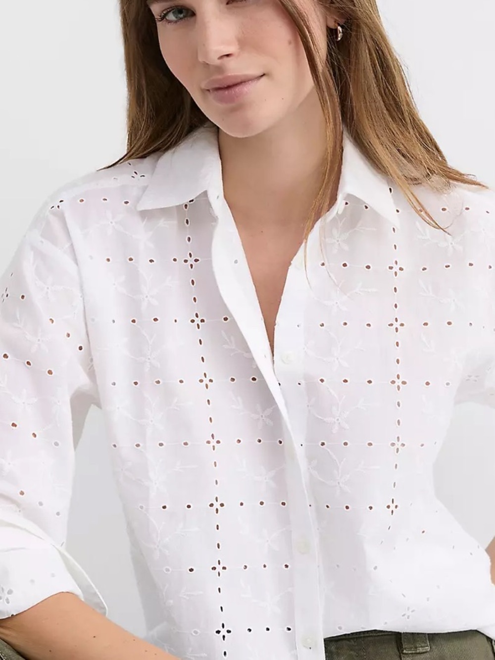 LOFT Eyelet Everyday Oversized Shirt